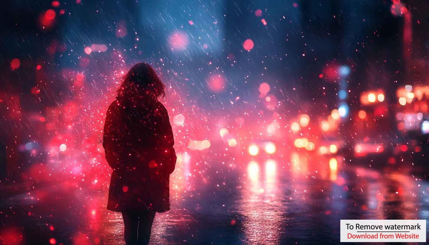 Rainy City Night Girl Silhouette 4K Desktop Mobile Wallpaper Rainy City Night Girl Silhouette 4K Desktop Mobile Wallpaper