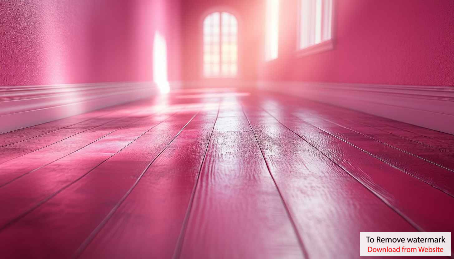 Pink Room Interior 4K Desktop Background Elegant Wood Floor Wallpaper