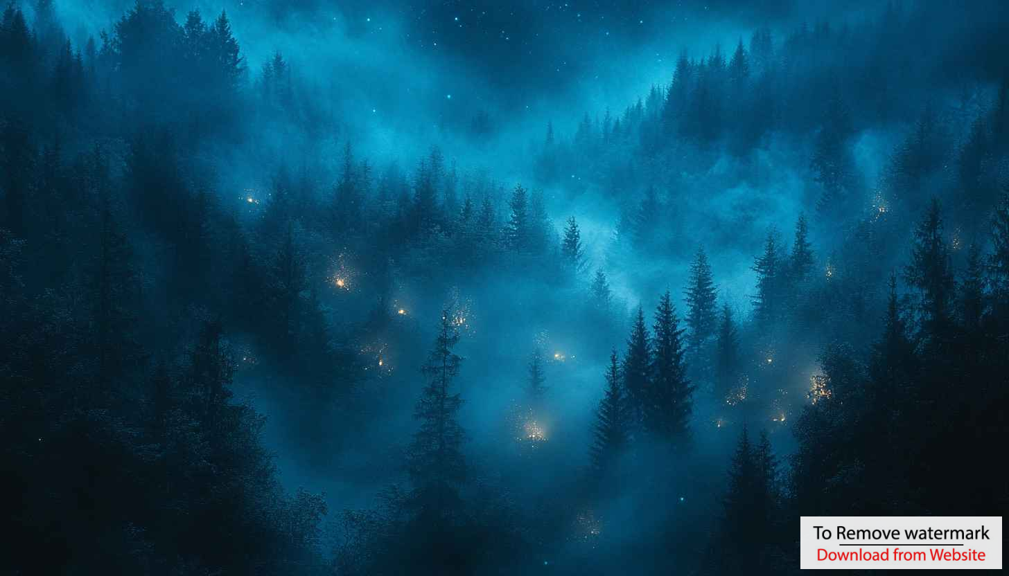 Enchanted Forest Night 4K Desktop Background, Fantasy Landscape Mobile Wallpaper Enchanted Forest Night 4K Desktop Background, Fantasy Landscape Mobile Wallpaper