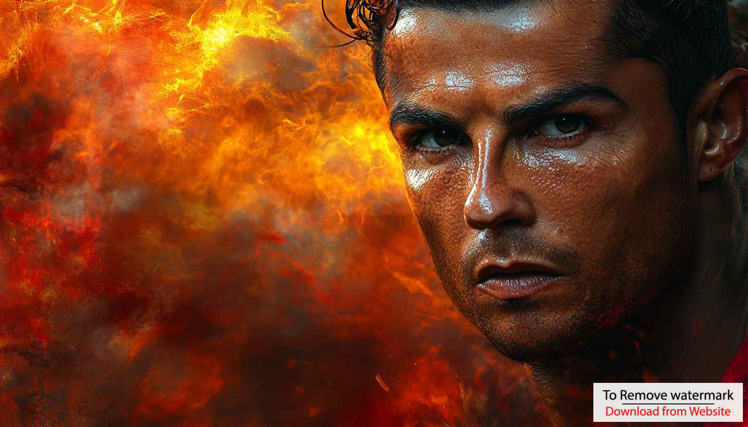 Cristiano Ronaldo Fire Background 4K Wallpaper for Desktop and Mobile Cristiano Ronaldo Fire Background 4K Wallpaper for Desktop and Mobile