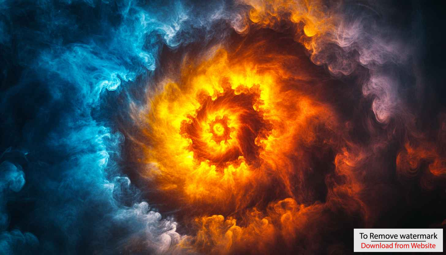 Fire and Ice Spiral Abstract Art 4K Desktop Background Fire and Ice Spiral Abstract Art 4K Desktop Background