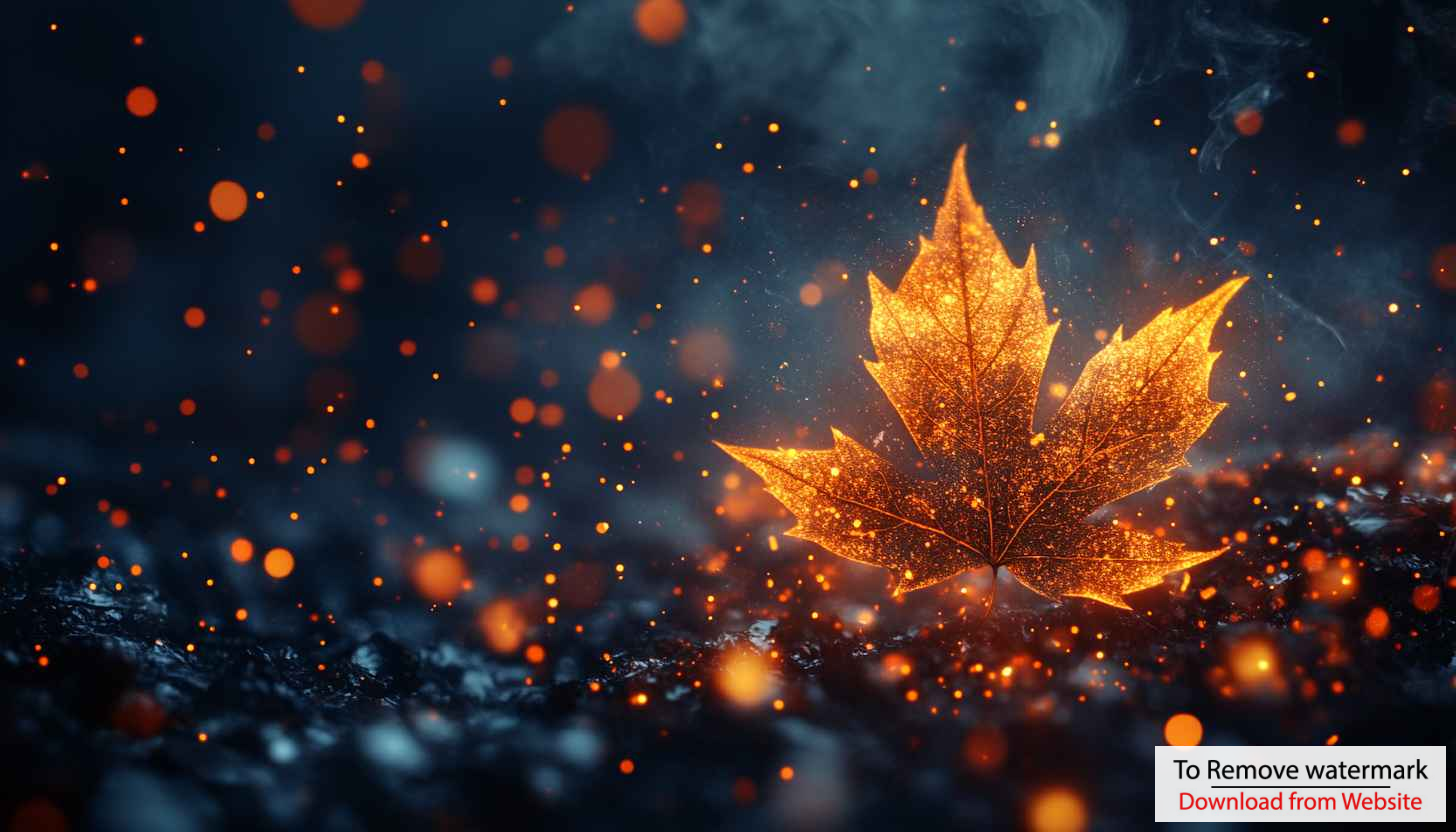 Glowing Maple Leaf 4K Desktop Wallpaper Autumn Theme Background Glowing Maple Leaf 4K Desktop Wallpaper Autumn Theme Background