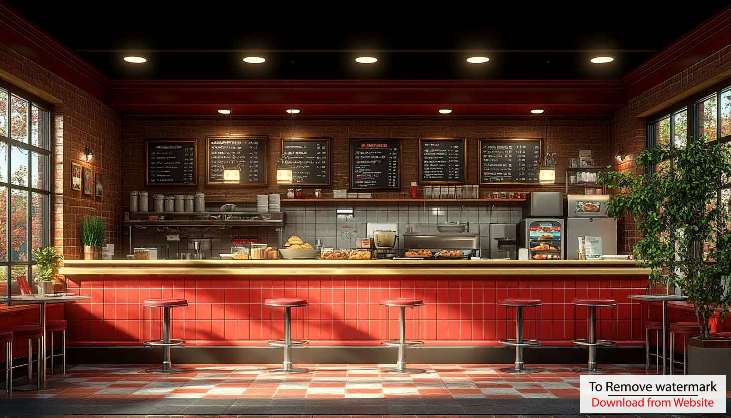 Retro Diner Restaurant Interior 4K Desktop Background Free Wallpaper Retro Diner Restaurant Interior 4K Desktop Background Free Wallpaper