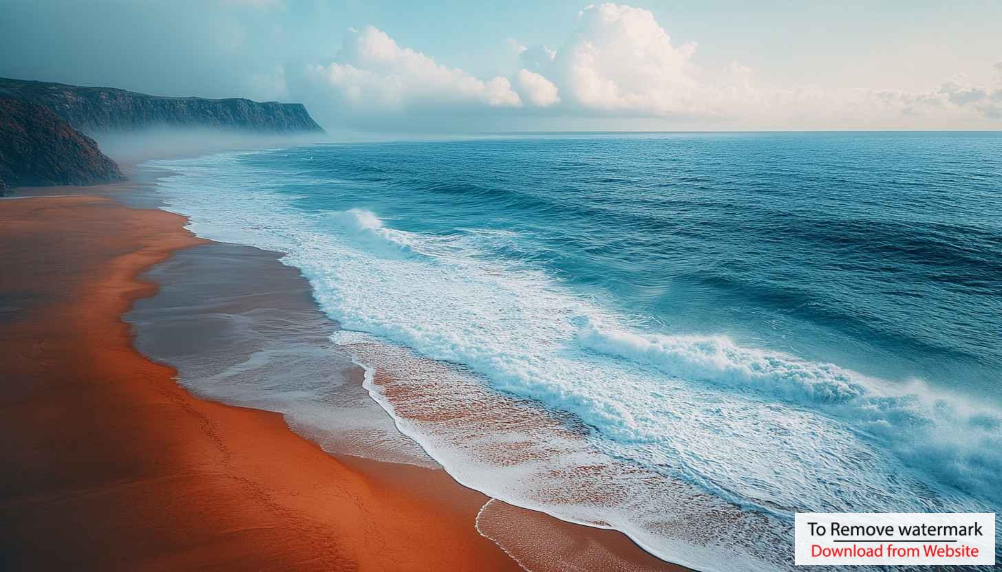 Coastal Beach Ocean Waves 4K Desktop Wallpaper Mobile Background