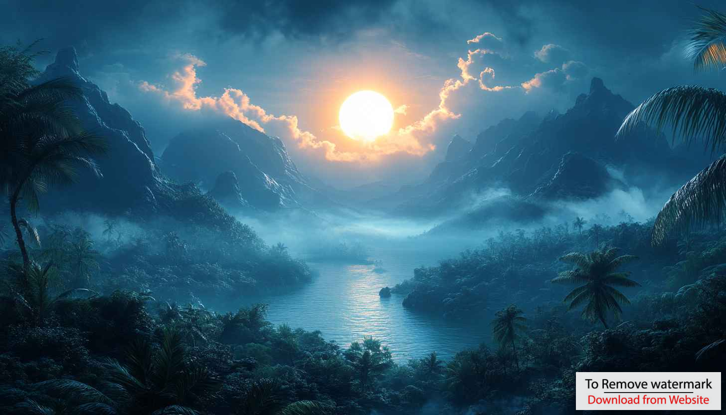 Mystic Island Landscape Wallpaper for Desktop Background and Mobile Screens Mystic Island Landscape Wallpaper for Desktop Background and Mobile Screens