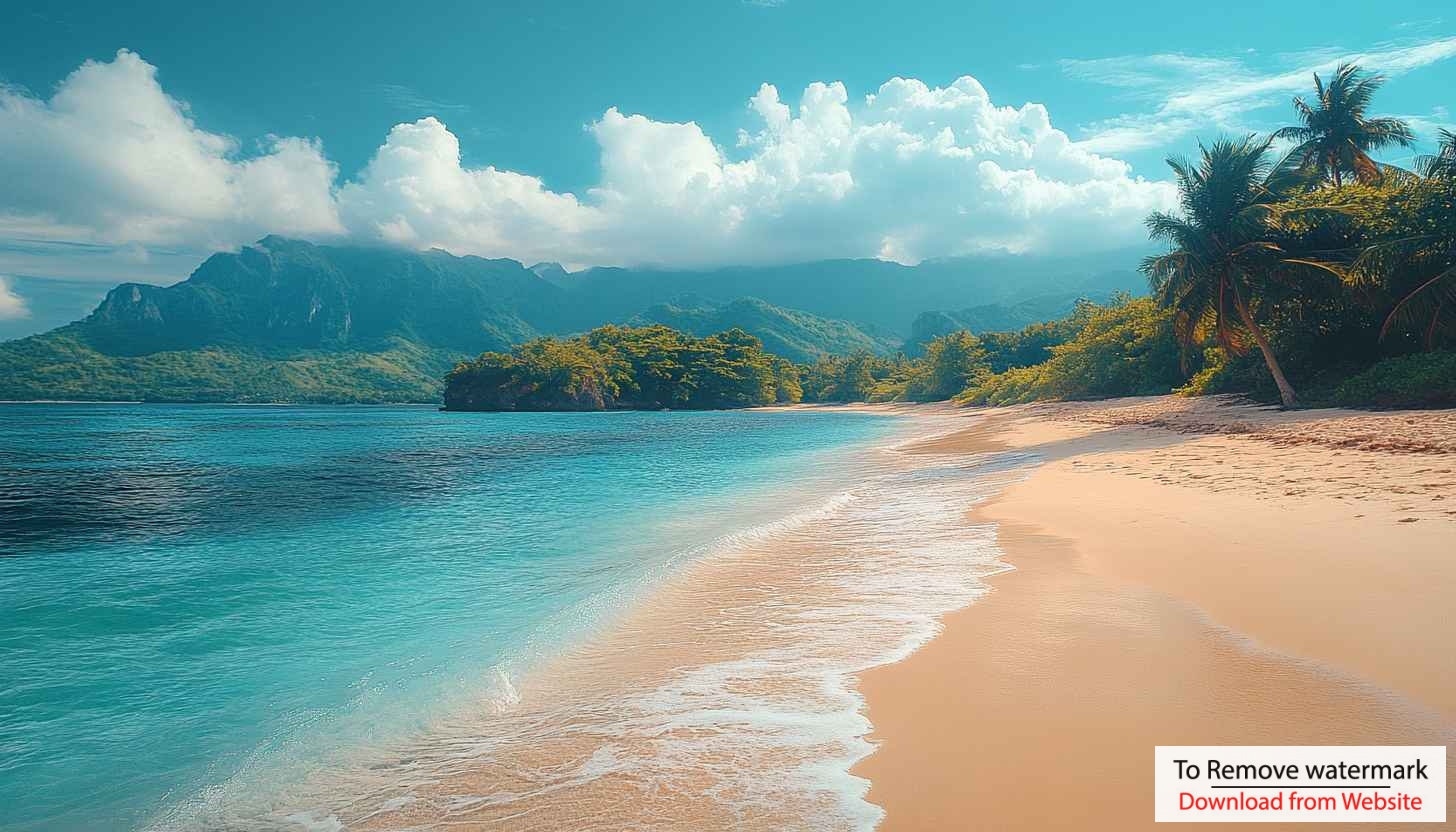 Tropical Beach Paradise Wallpaper 4K Desktop Mobile Background Free