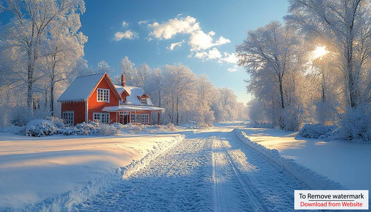 Winter Snow Landscape House 4K Desktop Background Mobile Wallpaper Winter Snow Landscape House 4K Desktop Background Mobile Wallpaper