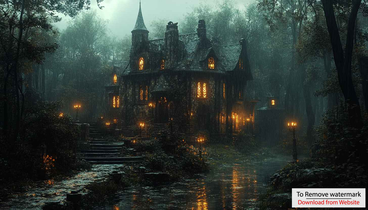Spooky Haunted House Wallpaper for Desktop Background and Mobile Screens Spooky Haunted House Wallpaper for Desktop Background and Mobile Screens