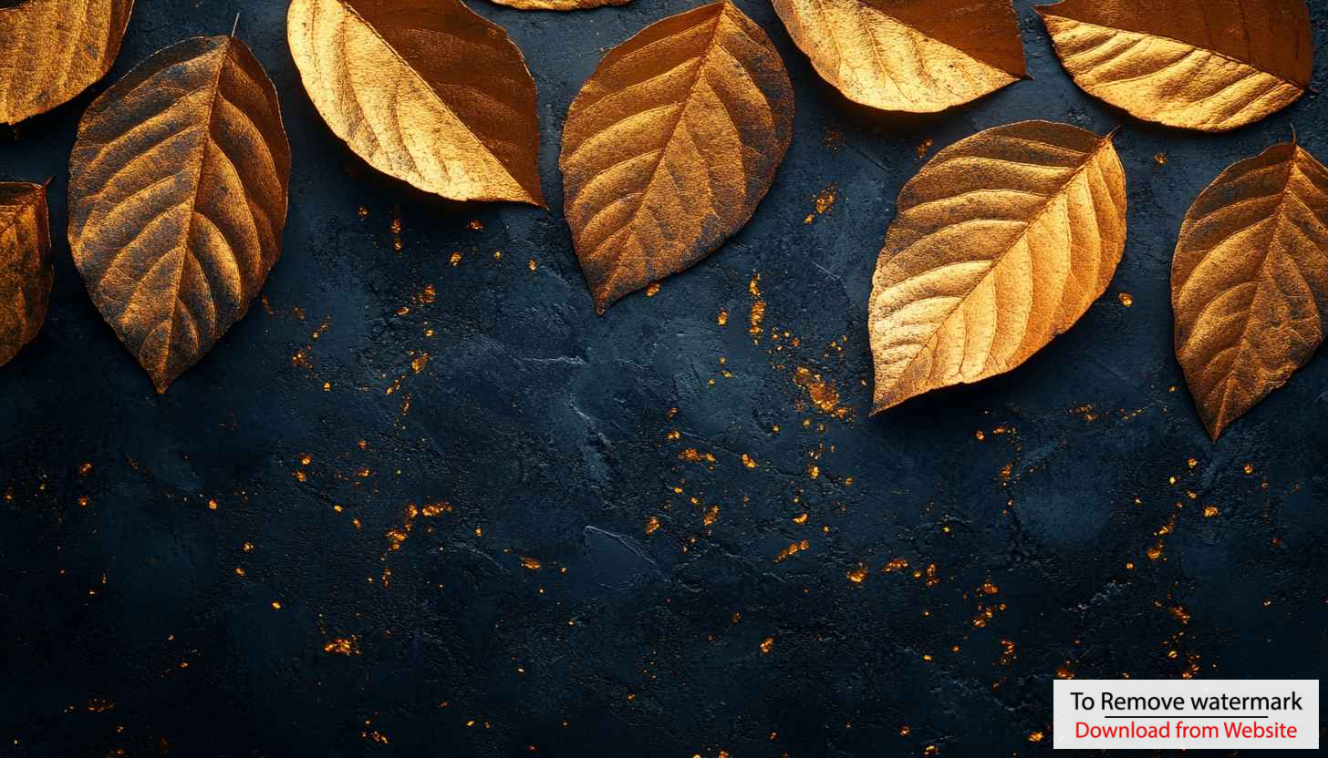 Free Golden Leaves Texture Wallpaper For Desktop and Mobile Background Free Golden Leaves Texture Wallpaper For Desktop and Mobile Background