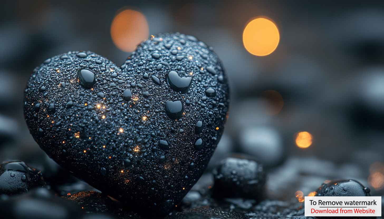 Detailed Stone Heart Wet with Water 4K Mobile Wallpaper Detailed Stone Heart Wet with Water 4K Mobile Wallpaper