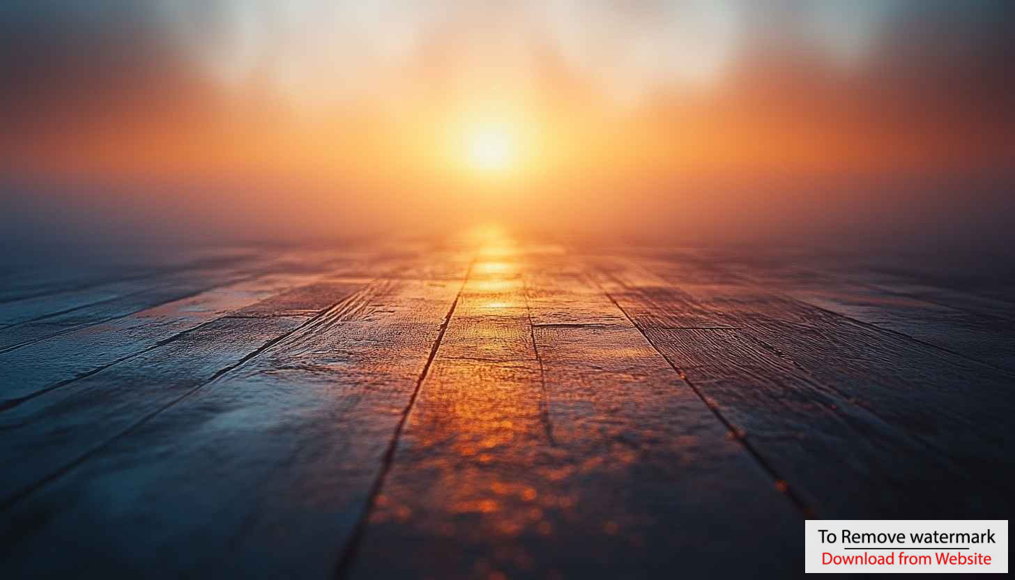 Stunning Sunset Reflection on Wooden Floor 4K Desktop Wallpaper Stunning Sunset Reflection on Wooden Floor 4K Desktop Wallpaper