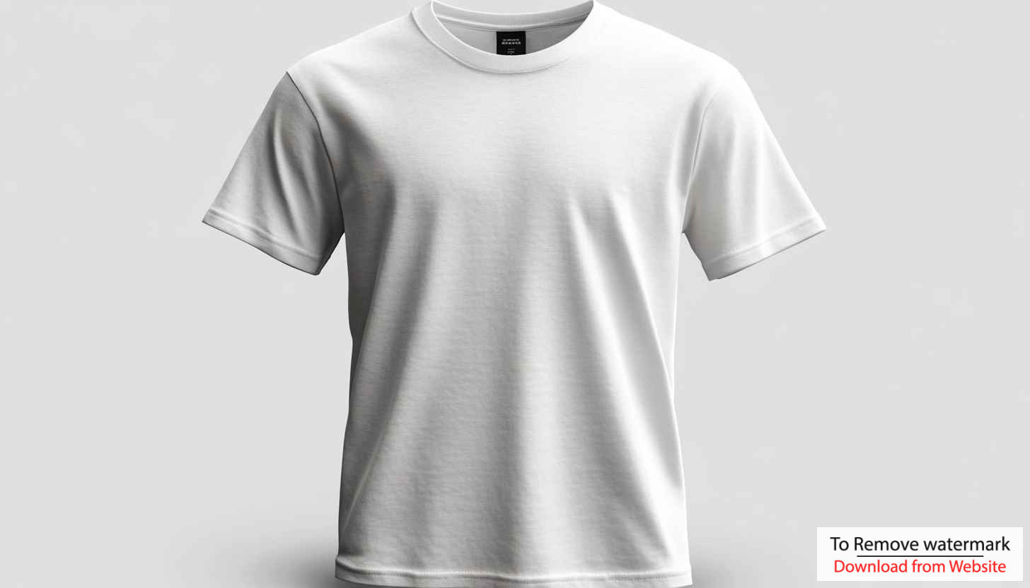 Realistic White T-Shirt Mockup for Apparel Design Background