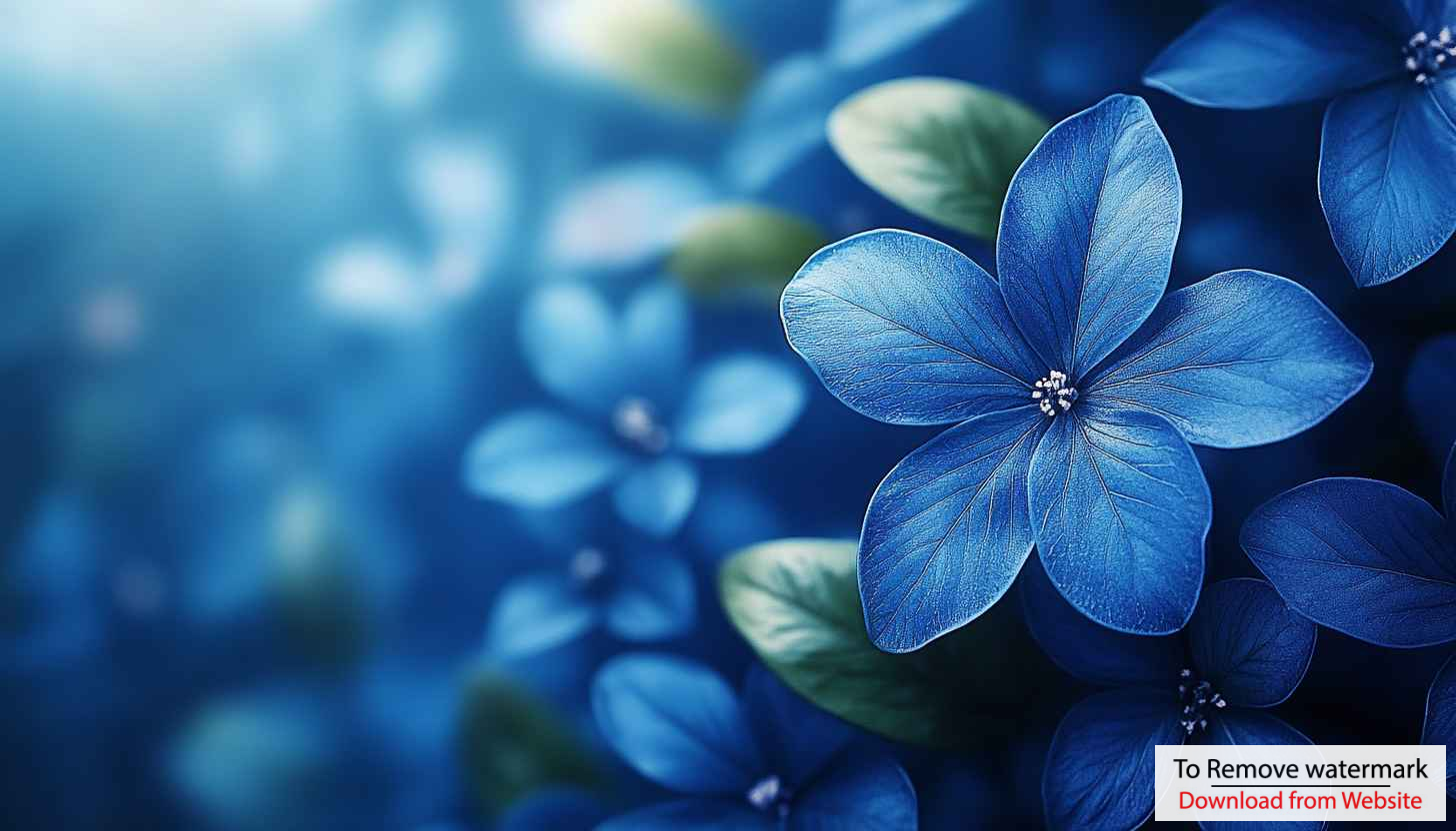 Blue Hydrangea Flowers 4K Desktop Background Free Mobile Wallpaper