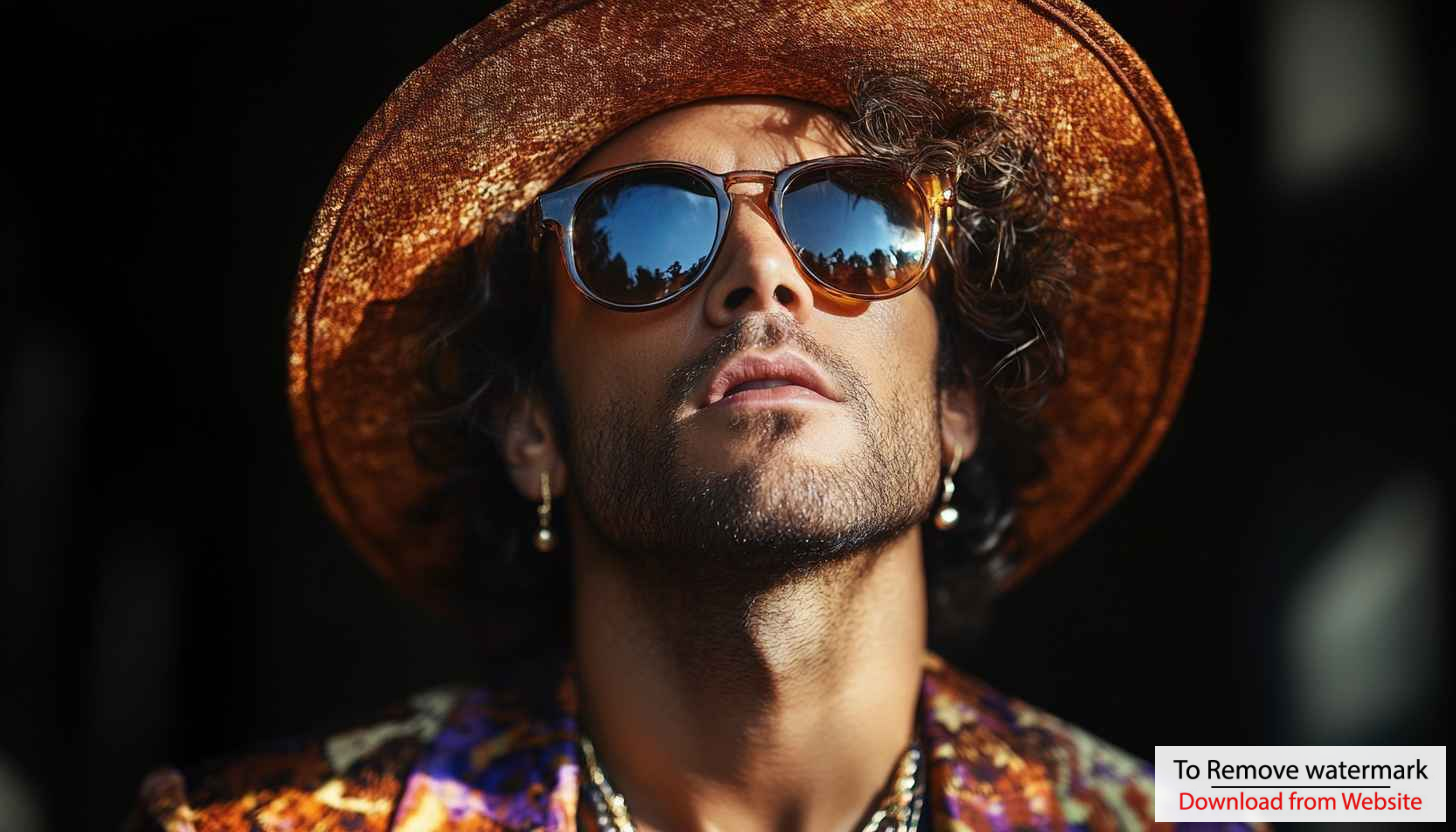 Cool Man Straw Hat Sunglasses Portrait Free Mobile Wallpaper Cool Man Straw Hat Sunglasses Portrait Free Mobile Wallpaper