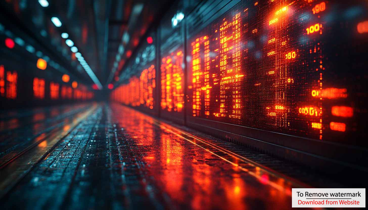 Cyberpunk Digital Numbers Mobile Wallpaper 4K Desktop Background Free