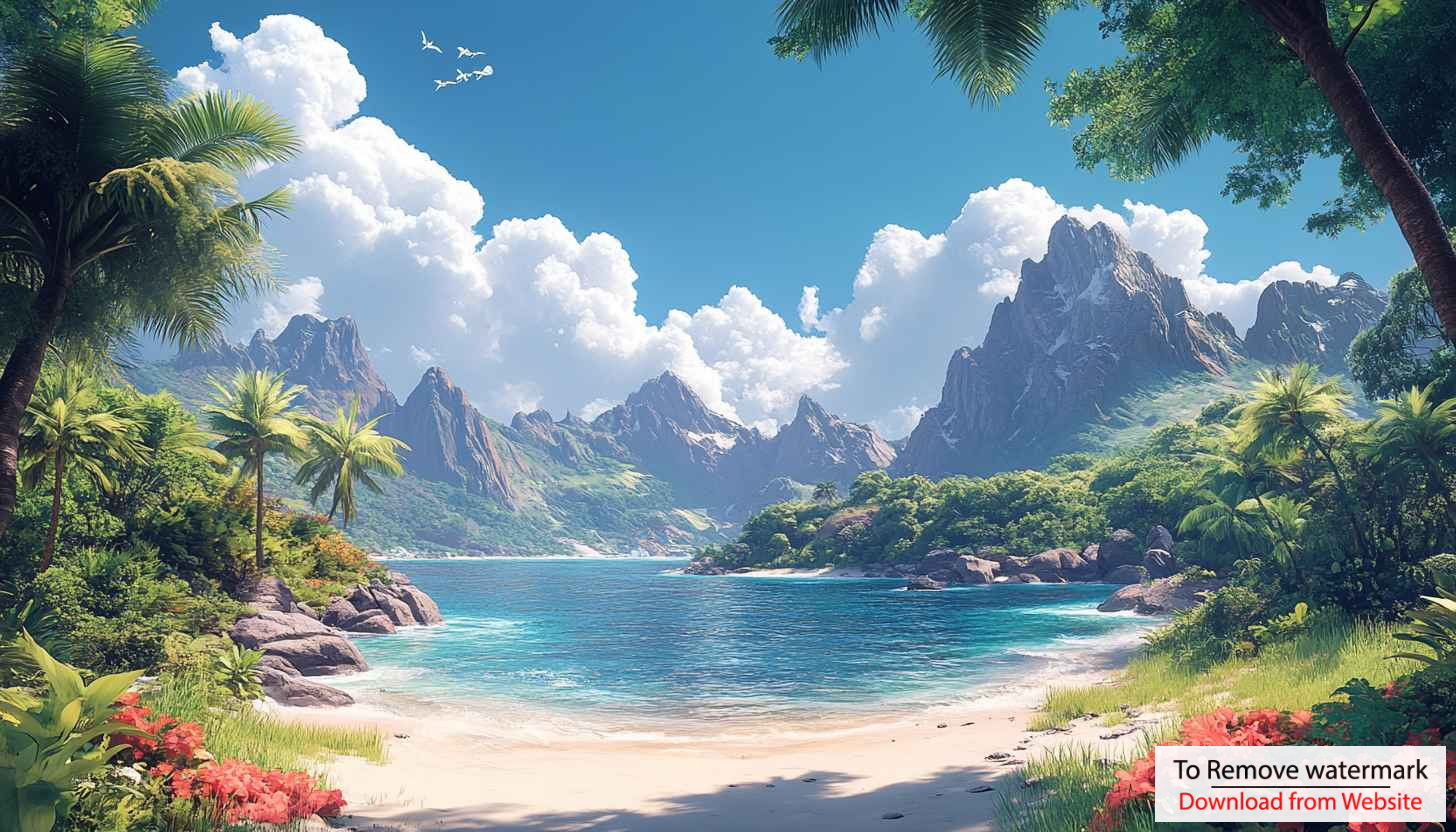 Tropical Island Beach 4K Desktop Background Summer Vacation Wallpaper Tropical Island Beach 4K Desktop Background Summer Vacation Wallpaper