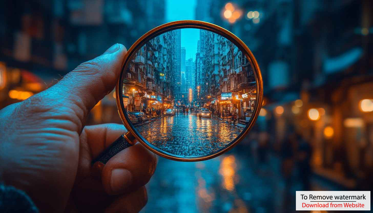City Street Through Magnifying Glass Aesthetic Mobile Wallpaper City Street Through Magnifying Glass Aesthetic Mobile Wallpaper