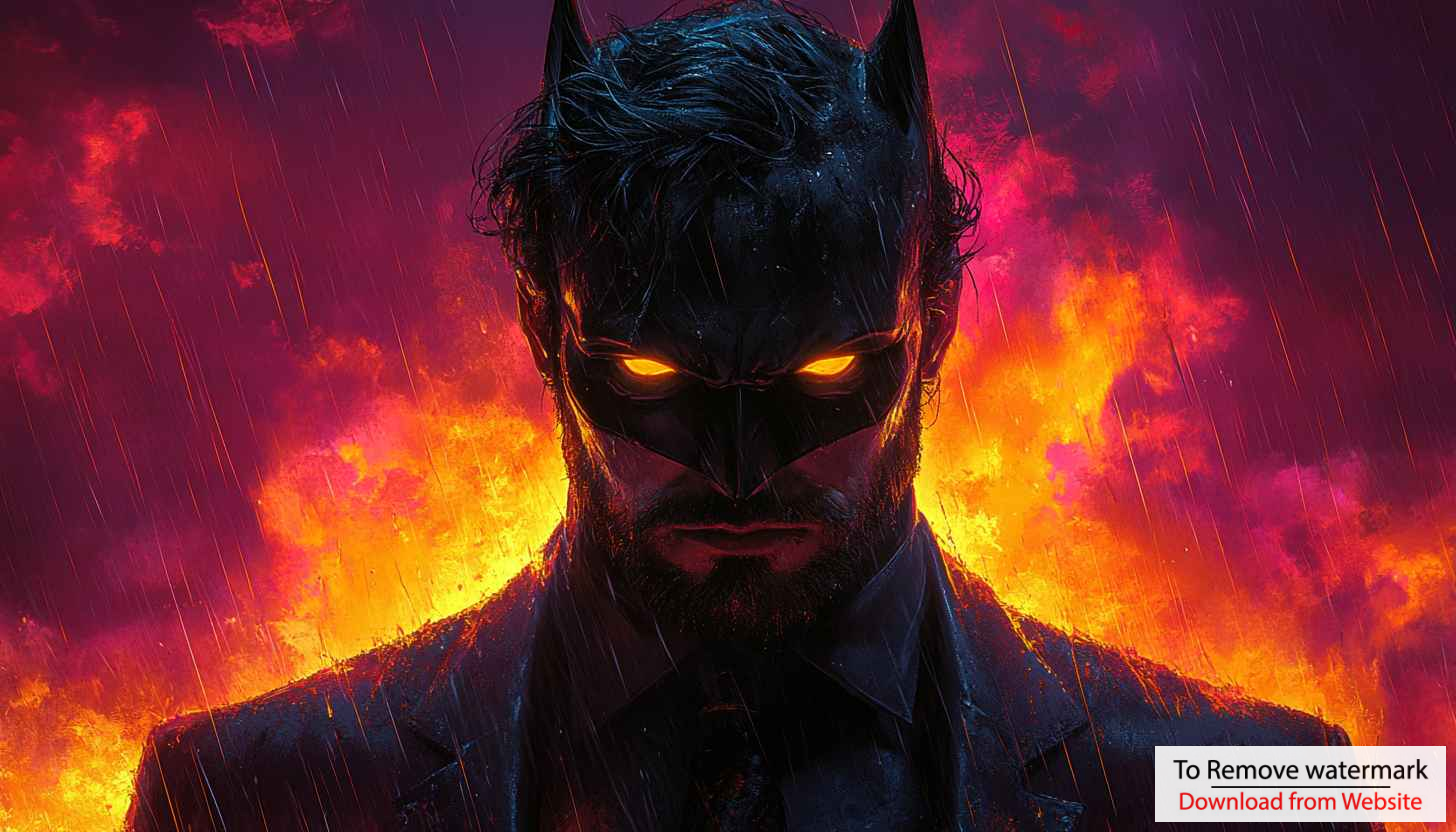 Batman Fire Background 4K Desktop Wallpaper, Mobile Phone Screen Image Batman Fire Background 4K Desktop Wallpaper, Mobile Phone Screen Image