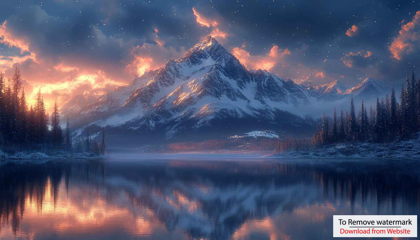 Snowy Mountain Lake Reflection 4K Desktop Wallpaper Background Free Snowy Mountain Lake Reflection 4K Desktop Wallpaper Background Free
