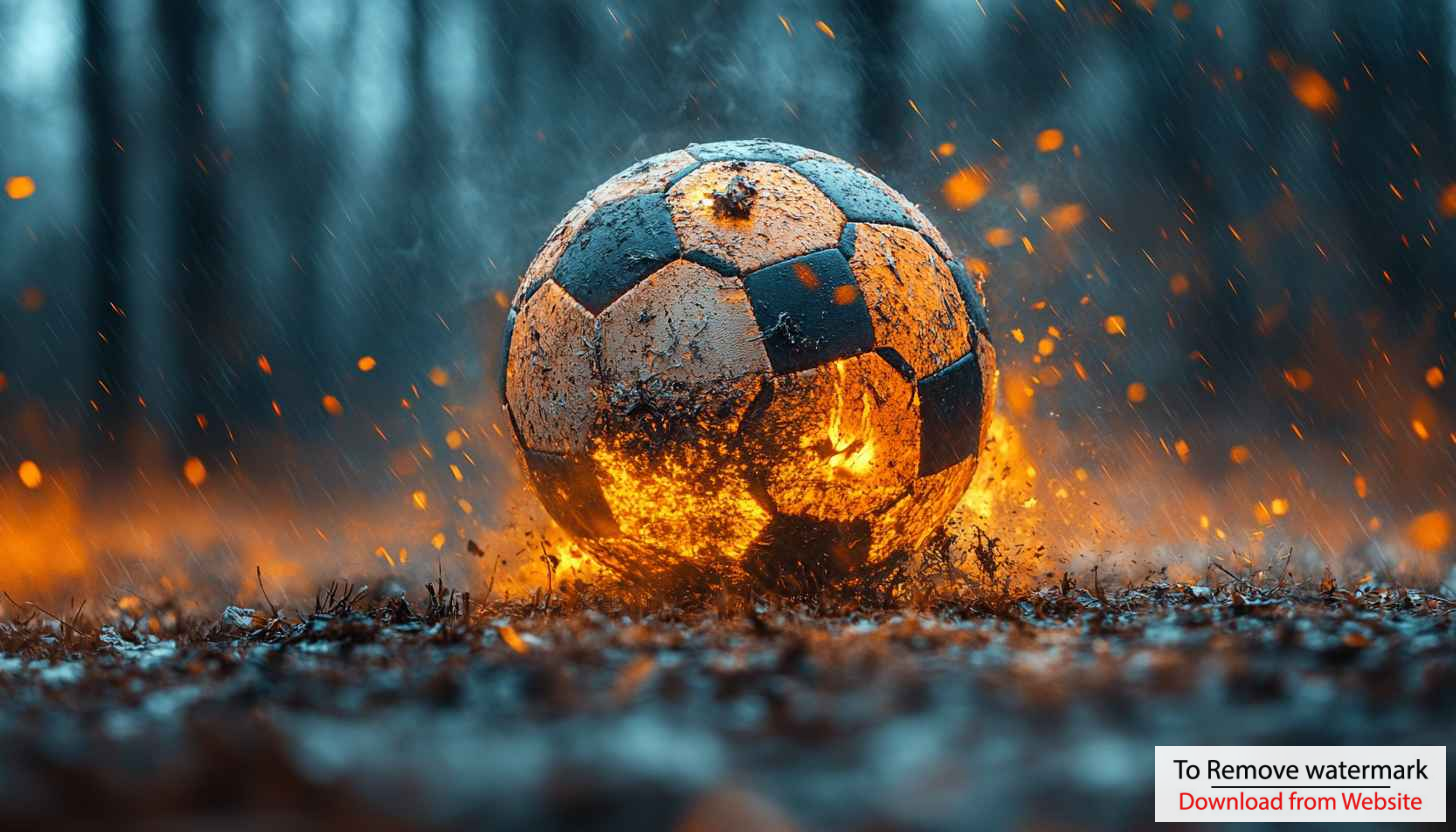 Burning Soccer Ball 4K Desktop Wallpaper Free Mobile Background