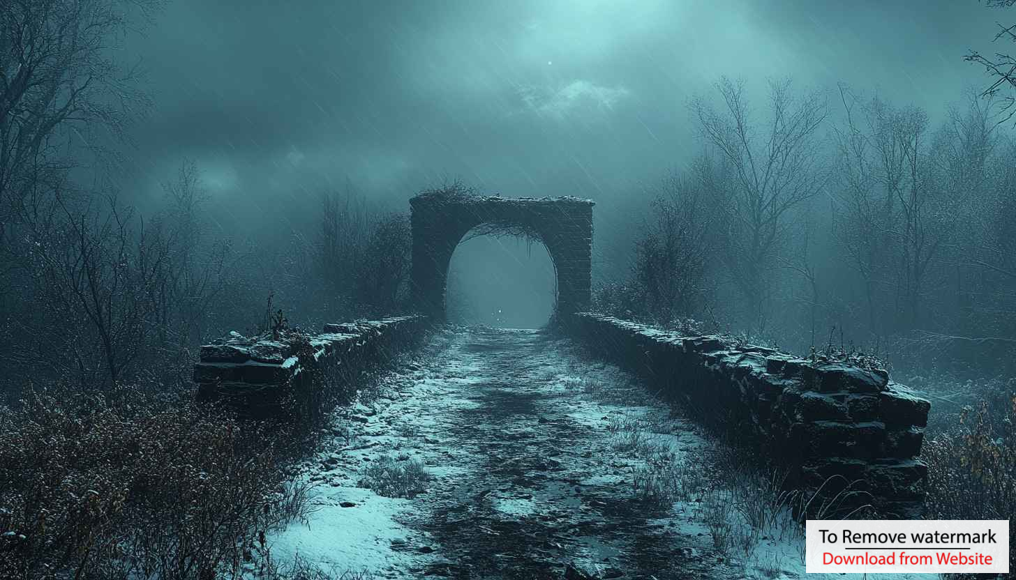 Winter Landscape 4K Wallpaper - Stone Bridge Mobile Background Winter Landscape 4K Wallpaper - Stone Bridge Mobile Background