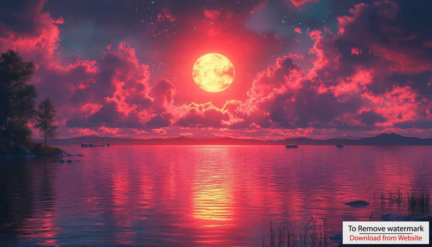 Pink Moon Lake 4K Wallpaper - Free Desktop Background Download Pink Moon Lake 4K Wallpaper - Free Desktop Background Download