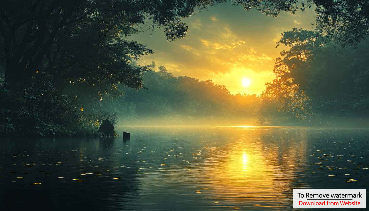 Lake Sunset 4K Wallpaper - Nature Serenity Desktop Background Lake Sunset 4K Wallpaper - Nature Serenity Desktop Background