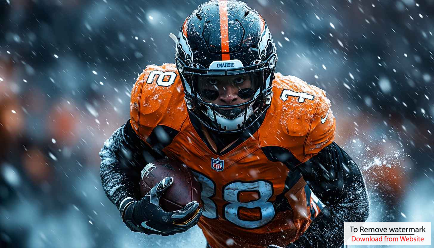 Denver Broncos Football Mobile Wallpaper in Snowfall 4K Background Denver Broncos Football Mobile Wallpaper in Snowfall 4K Background