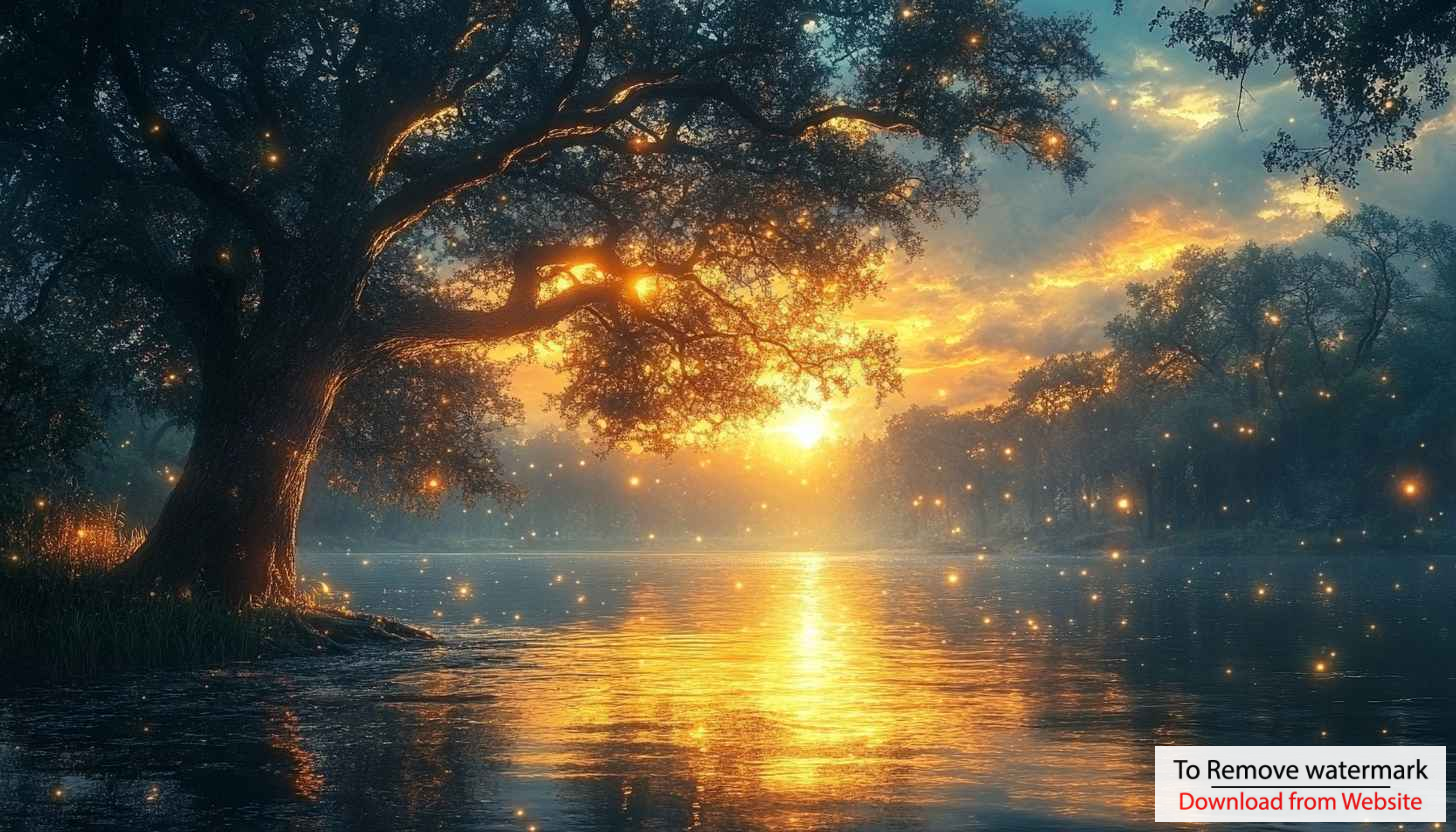Enchanted Lake Sunset 4K Desktop Wallpaper, Free Mystical Tree Background Enchanted Lake Sunset 4K Desktop Wallpaper, Free Mystical Tree Background
