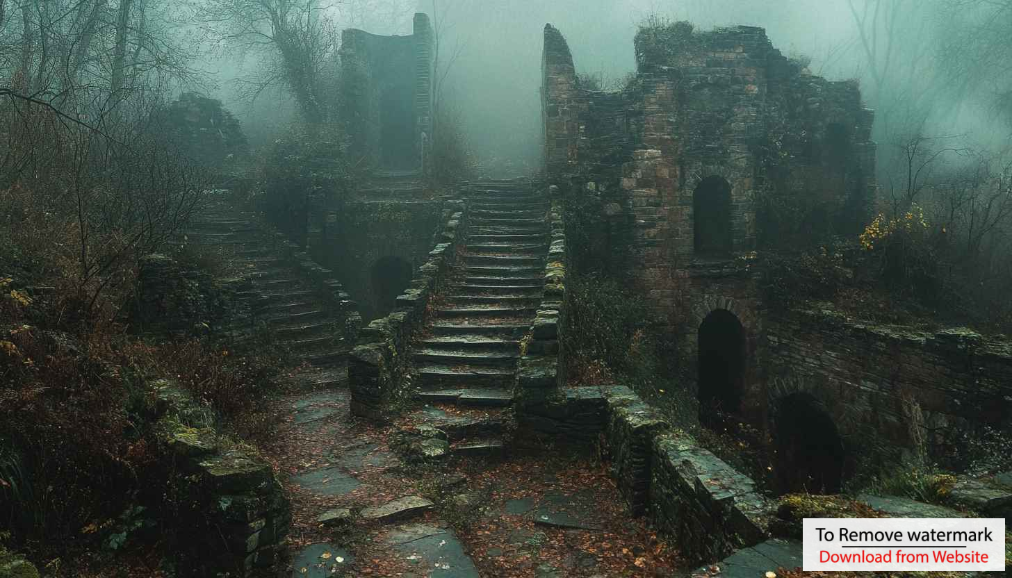 Spooky Ruined Castle Steps Mobile Background Wallpaper for Dark Aesthetic Spooky Ruined Castle Steps Mobile Background Wallpaper for Dark Aesthetic