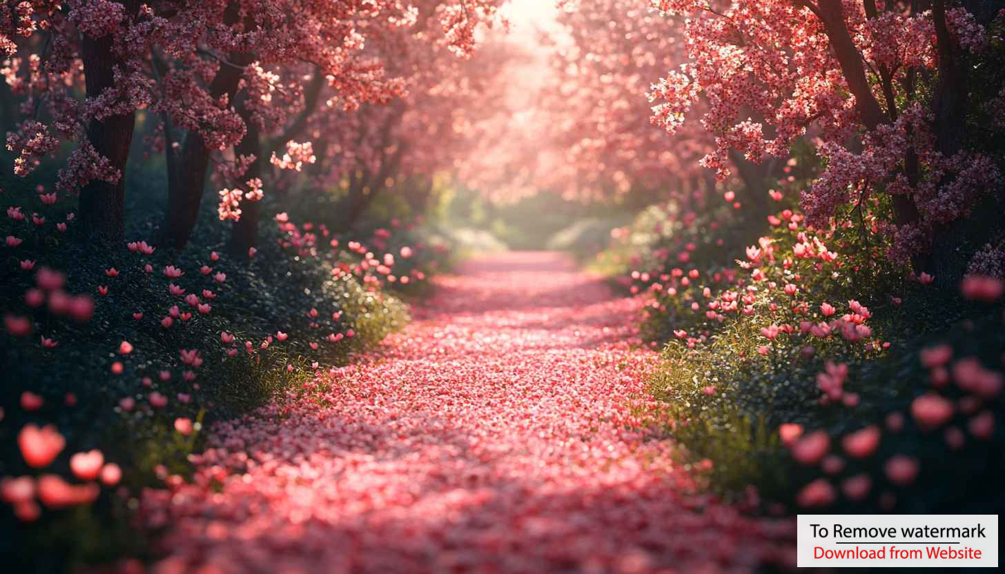 Pink Cherry Blossom Tree Path 4K Desktop Mobile Background Wallpaper Pink Cherry Blossom Tree Path 4K Desktop Mobile Background Wallpaper