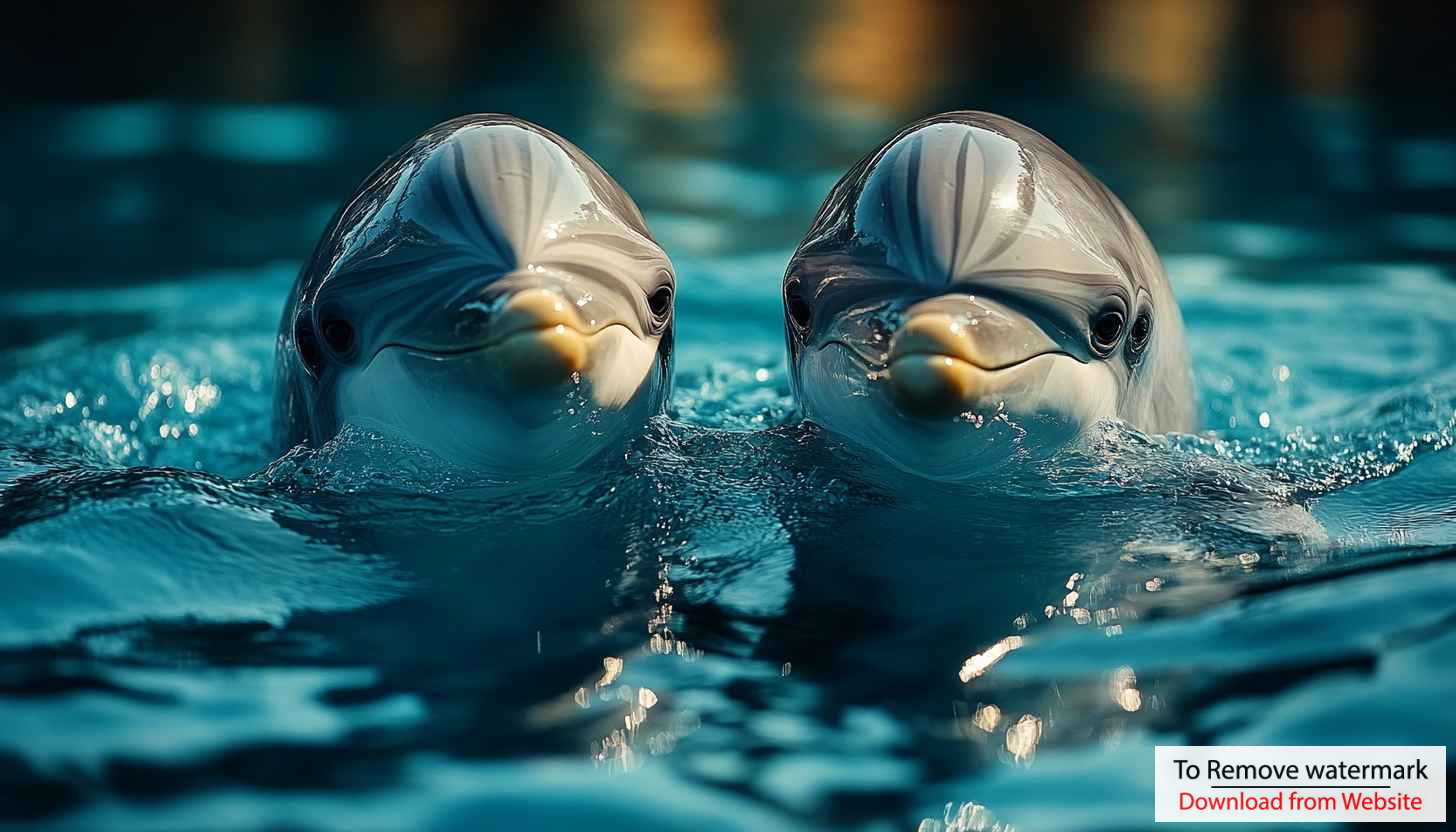 Two Dolphins Ocean Life 4K Desktop Wallpaper, Mobile Background Two Dolphins Ocean Life 4K Desktop Wallpaper, Mobile Background