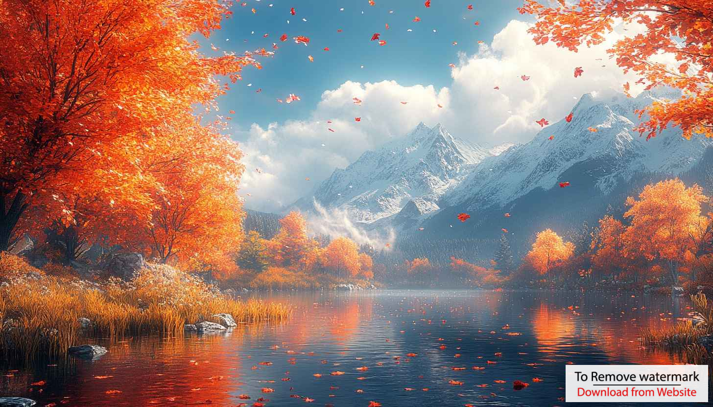 Autumn Lake Mountain Scenery 4K Desktop Wallpaper Free Background Autumn Lake Mountain Scenery 4K Desktop Wallpaper Free Background