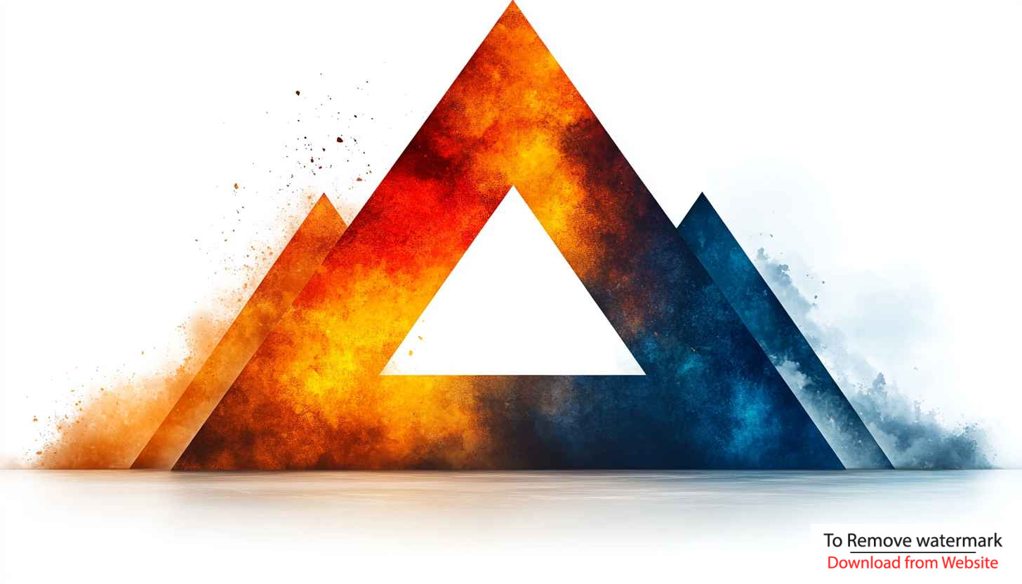 Fire and Ice Abstract Triangles 4K Desktop Mobile Wallpaper Fire and Ice Abstract Triangles 4K Desktop Mobile Wallpaper
