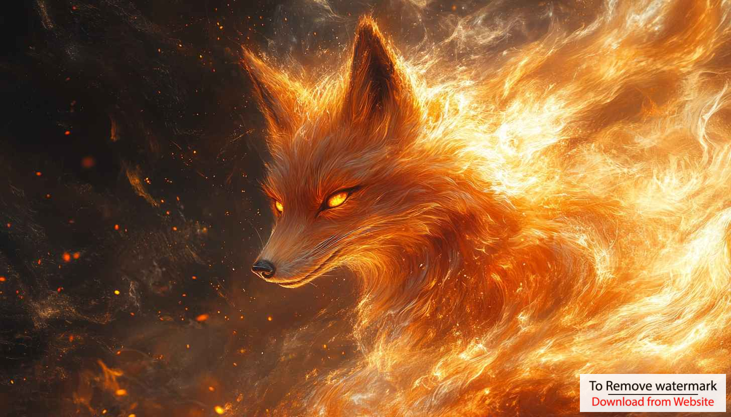 Fiery Fox Animal Art 4K Desktop Background Mobile Wallpaper Fiery Fox Animal Art 4K Desktop Background Mobile Wallpaper