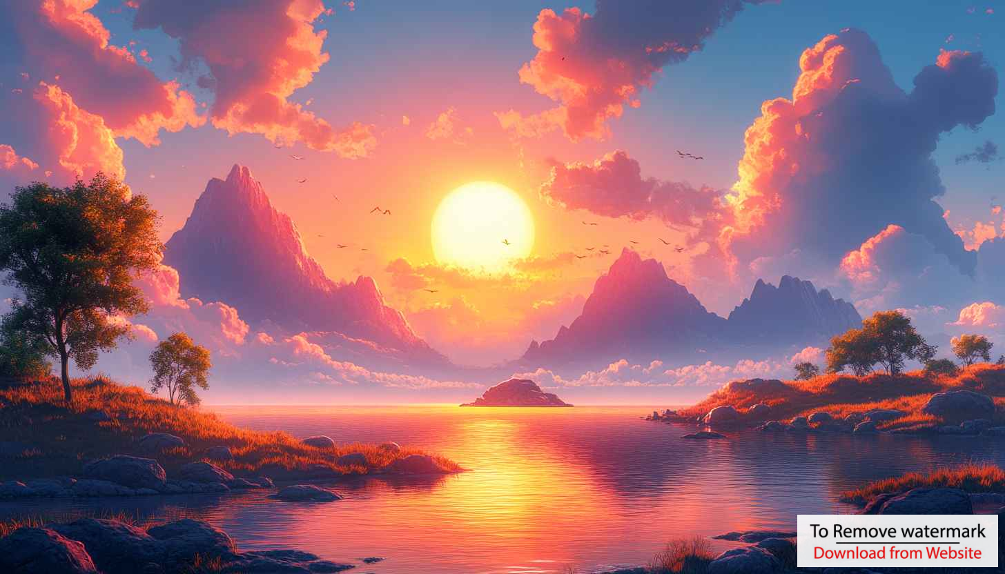 Dreamy Pink Sunset Mountain Lake View Mobile Wallpaper Free Dreamy Pink Sunset Mountain Lake View Mobile Wallpaper Free