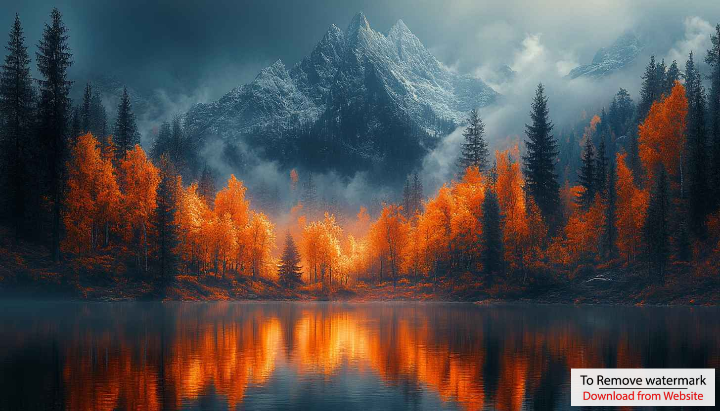 Autumn Mountain Lake Reflection 4K Desktop Background Mobile Wallpaper Autumn Mountain Lake Reflection 4K Desktop Background Mobile Wallpaper