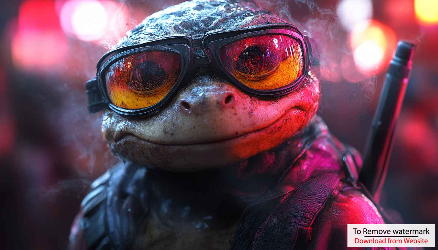 Funny Turtle with Goggles 4K Wallpaper for Desktop Background Funny Turtle with Goggles 4K Wallpaper for Desktop Background