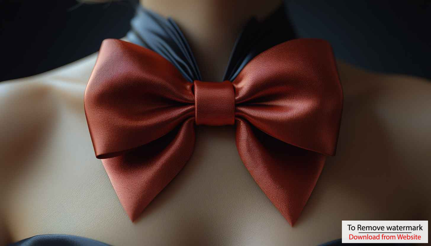 Satin Bow Tie Aesthetic Desktop Background Elegant Retro Wallpaper