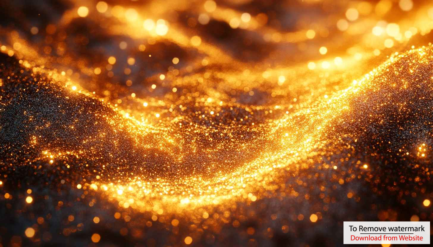 Golden Glittering Particle Wave Mobile Wallpaper, Abstract Sparkle Background Golden Glittering Particle Wave Mobile Wallpaper, Abstract Sparkle Background