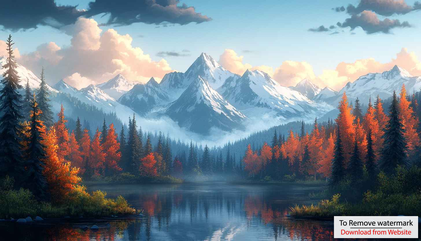 Autumn Mountain Lake Scenery 4K Desktop Background Mobile Wallpaper Autumn Mountain Lake Scenery 4K Desktop Background Mobile Wallpaper