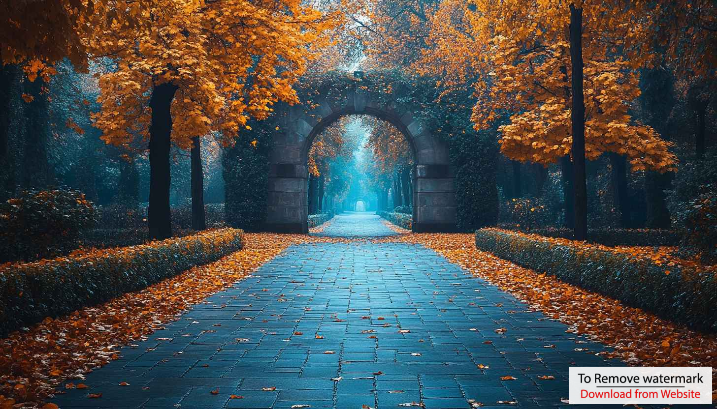 Autumn Park Path 4K Wallpaper for Desktop and Mobile Autumn Park Path 4K Wallpaper for Desktop and Mobile