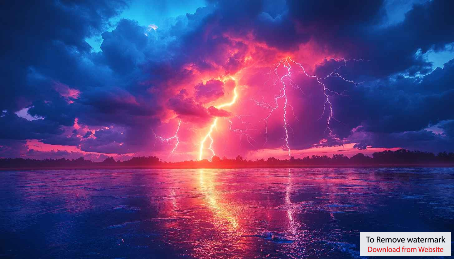 Stunning Lightning Storm Wallpaper: 4K Desktop Background, Mobile Screensaver
