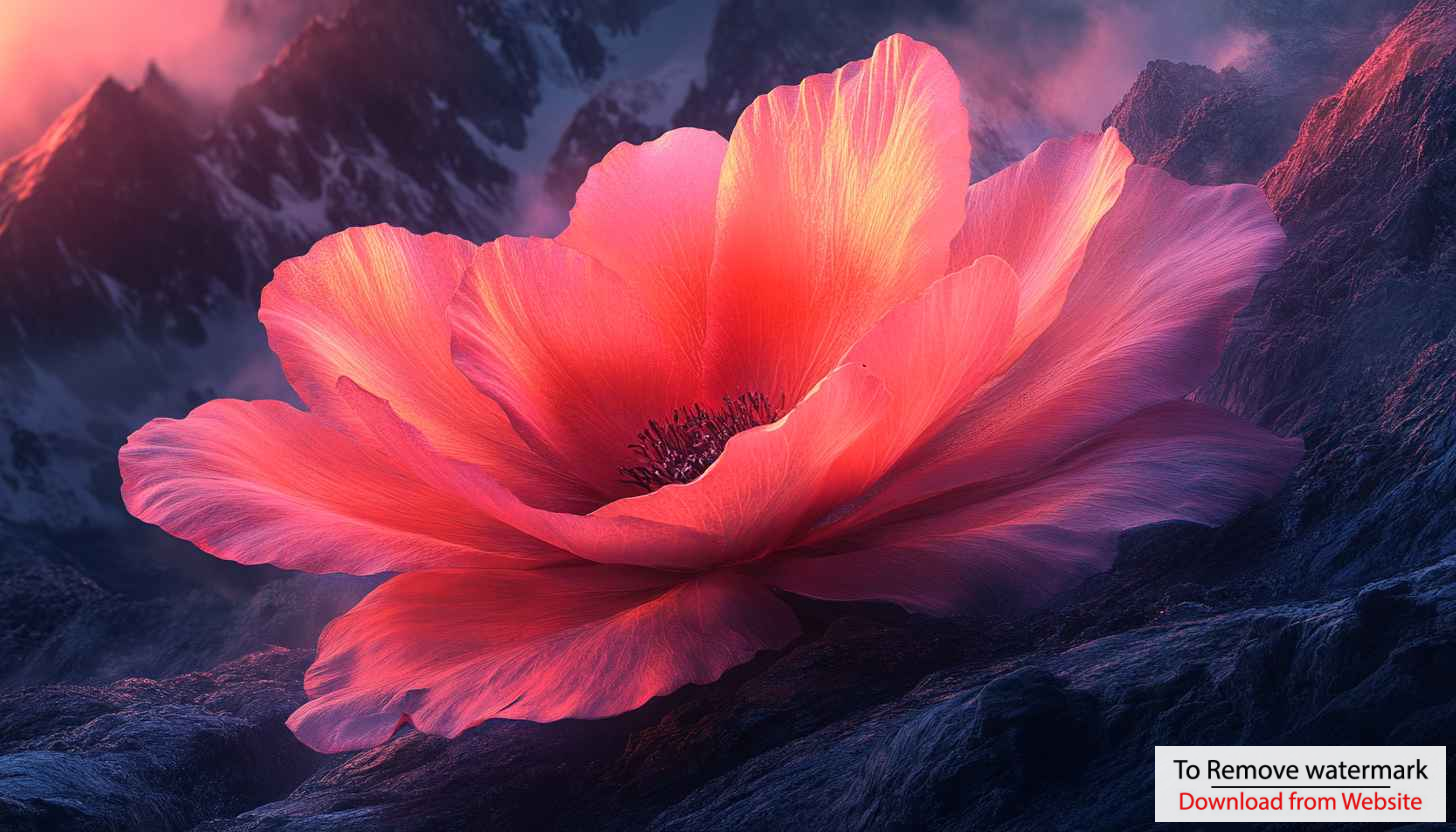 Pink Flower Mountain 4K Wallpaper Desktop Background Mobile Wallpaper Pink Flower Mountain 4K Wallpaper Desktop Background Mobile Wallpaper