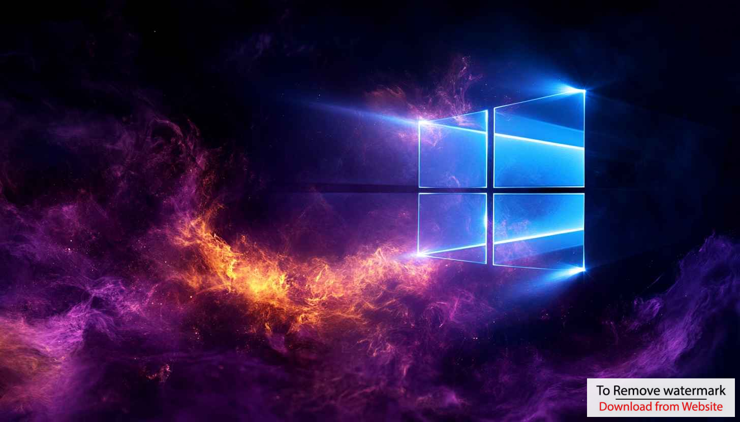 Neon Windows Logo with Galaxy Nebula 4K Desktop Wallpaper Neon Windows Logo with Galaxy Nebula 4K Desktop Wallpaper