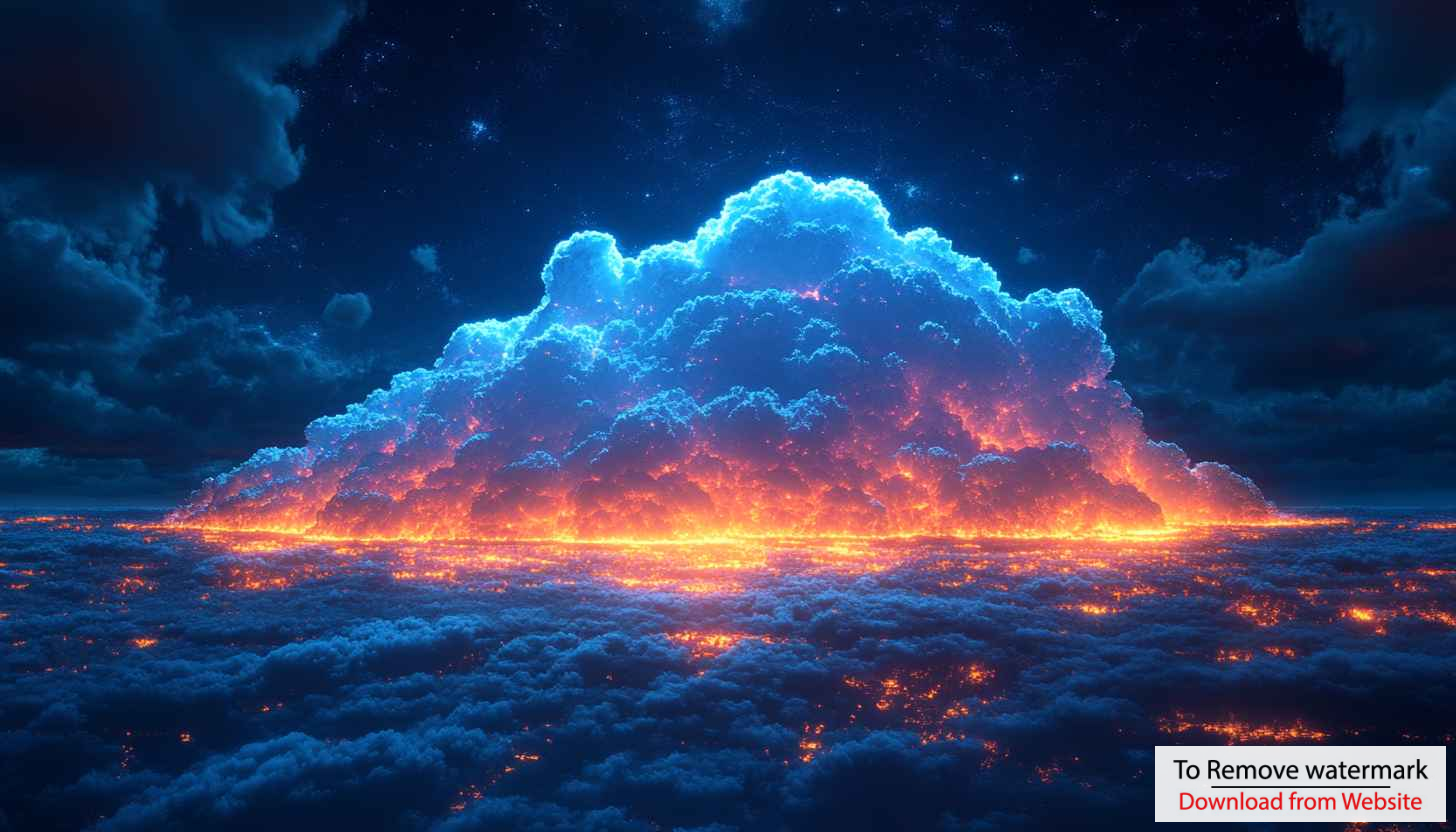 Fiery Cloudscape 4K Desktop Background, Night Sky Mobile Wallpaper Fiery Cloudscape 4K Desktop Background, Night Sky Mobile Wallpaper