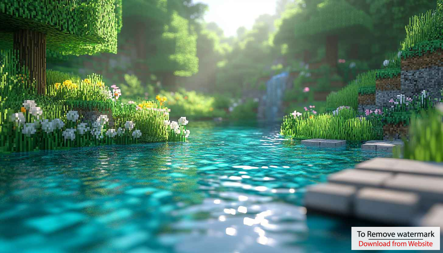 Minecraft Lake Wallpaper Background Free Desktop Mobile 4K Scenery