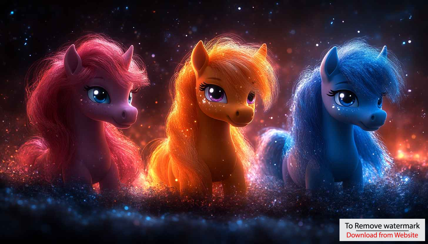 My Little Pony 4K Wallpaper Cute Animated Character Background