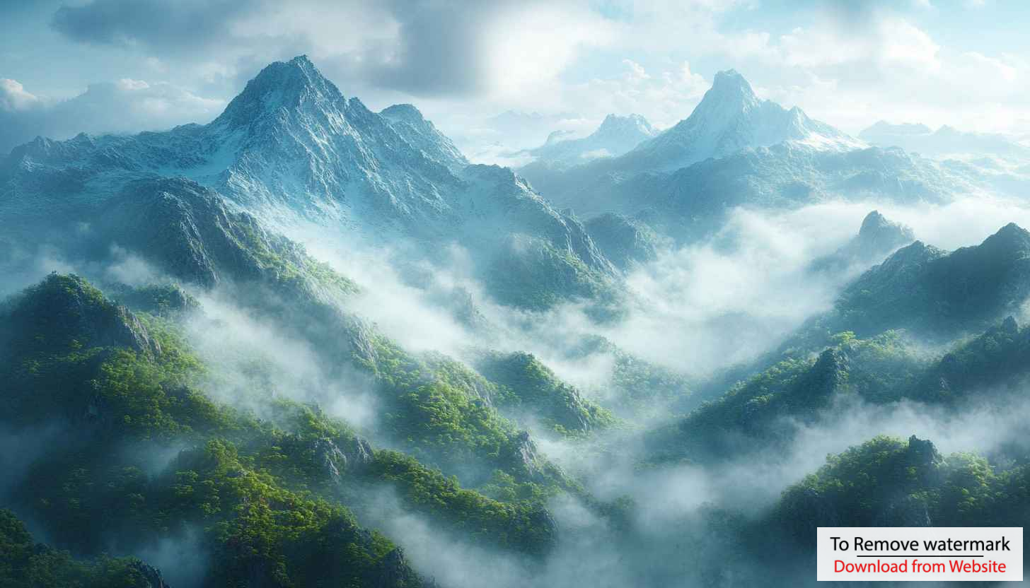 Serene Mountain Landscape Mobile Wallpaper Foggy Green Peak Scene Serene Mountain Landscape Mobile Wallpaper Foggy Green Peak Scene