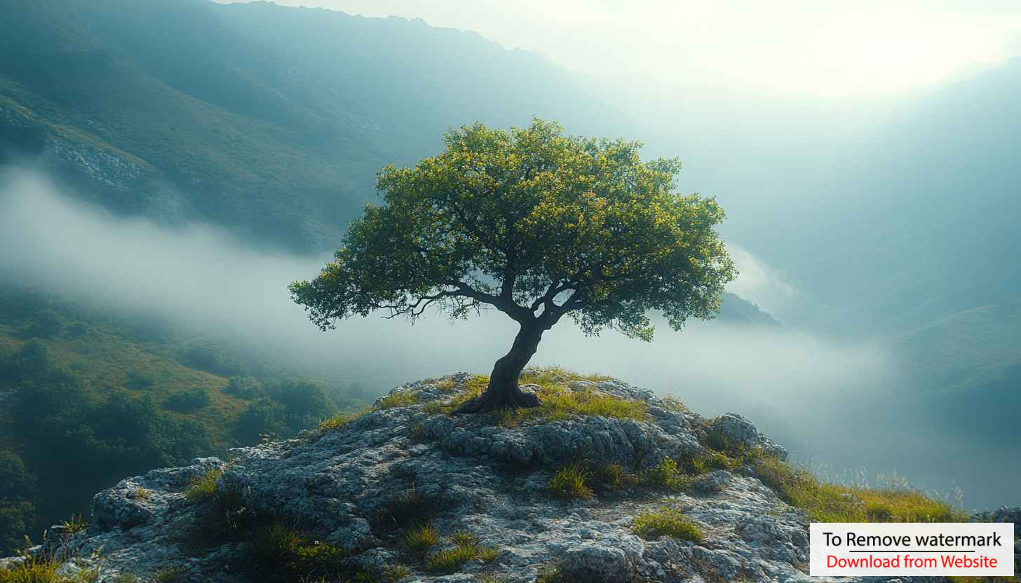 Lonely Tree Foggy Mountain 4K Desktop Background Mobile Wallpaper Lonely Tree Foggy Mountain 4K Desktop Background Mobile Wallpaper